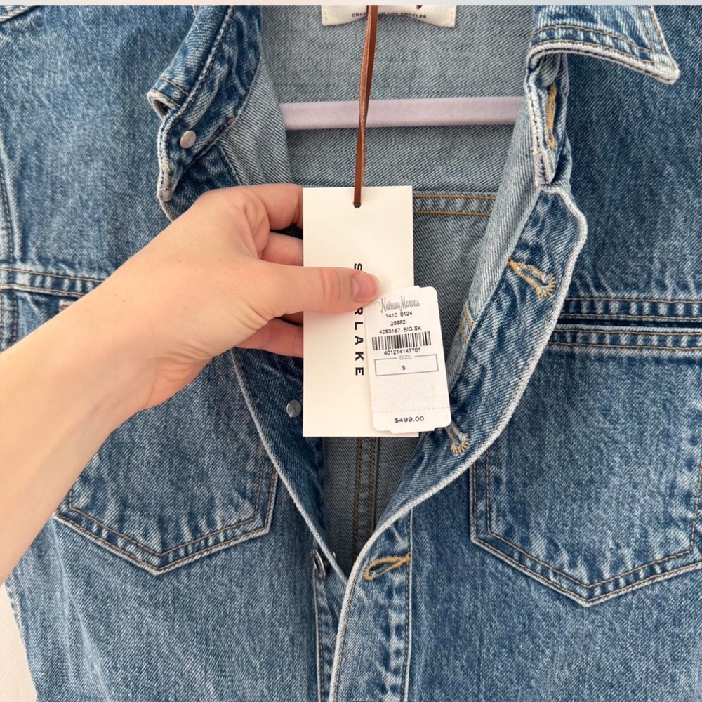 NEW SLVRLAKE Women's Blue Denim Dress